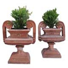 Pair of Antique Italian Terracotta Urns, circa 1790 4