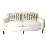 Jean Pascaud sofa with accent pillows, c. 1930's