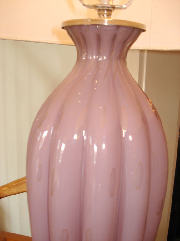 Lavender Murano Lamp, c. 1940