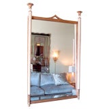 Gold Leafed Mirror with Ivory Painted Columns
