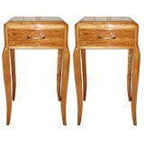 Pair of Bedside Tables with Drawer and Brass Pull