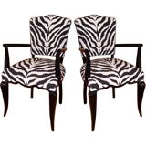 Pair of Ebonized French Chairs, c. 1940