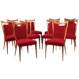 Vintage Set of 10 Italian Dining Chairs