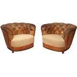 Vintage Pair of Chesterfield Lounge Chairs