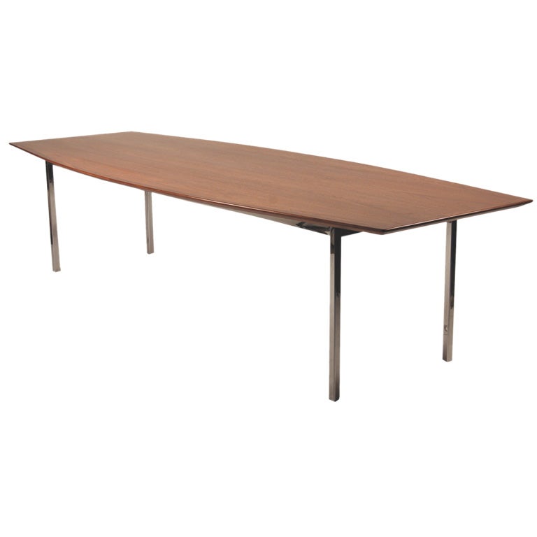 Boat Shaped Dining/Conference Table by Florence Knoll