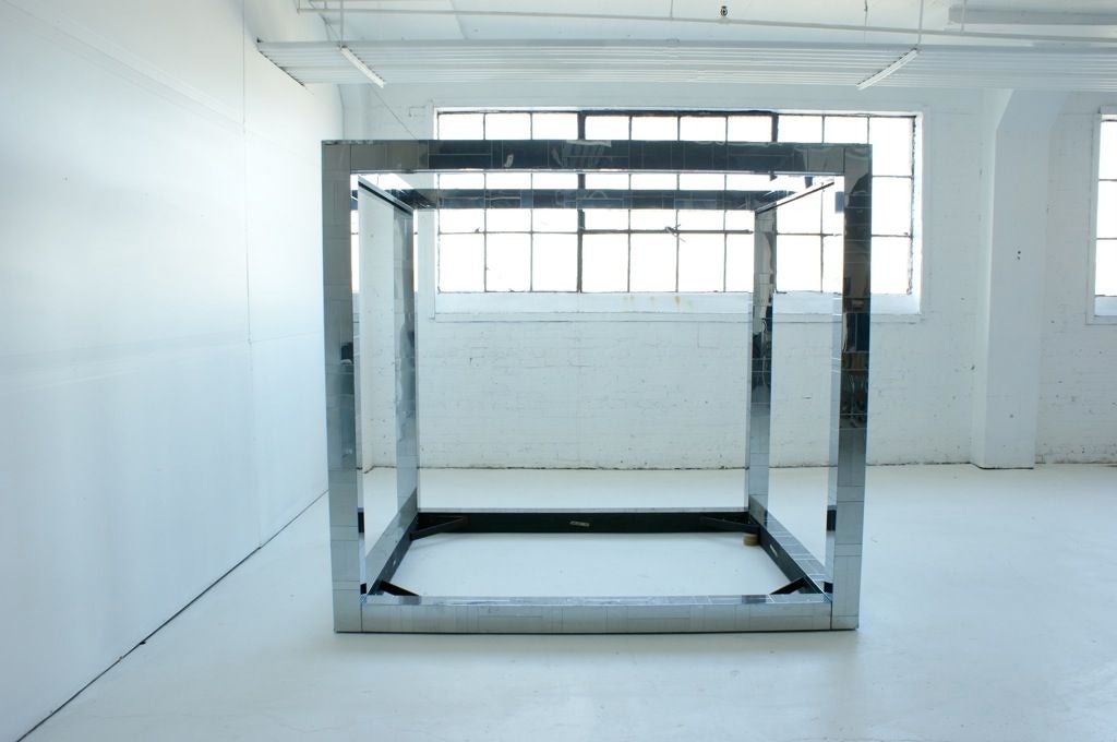 Paul Evans Geometric City Scape four-poster bed by Directional