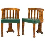 An Important Pair of Councilor's Chairs by E.W. Godwin