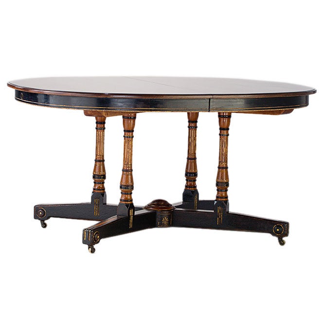 An Anglo-Grec Dining Table by Lamb of Manchester For Sale