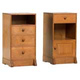 A Cotswold School Pair of Bedside Cupboards by Hugh Birkett