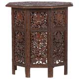 An intricately carved Indian Cabaret Table