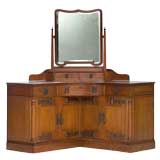 Antique An Oak Dressing Table with Mirror by Garnett & Sons