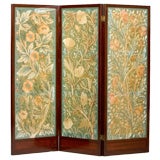 Antique Morris 
Co. Three-Fold Screen with Embroidered Panels by Dearle
