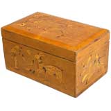 A Good Vintage Mexican Marquetry Inlaid Rebozo Box - Circa 1920