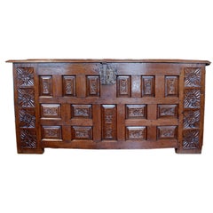18th Century Spanish Basque Country Carved Chest