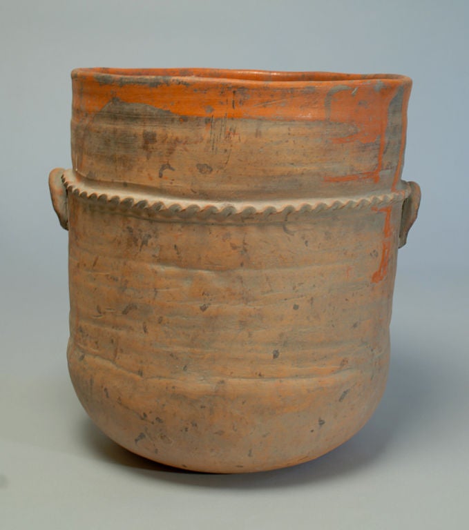 Large Antique Mexican Terra-cotta glazed pot In Excellent Condition In San Francisco, CA