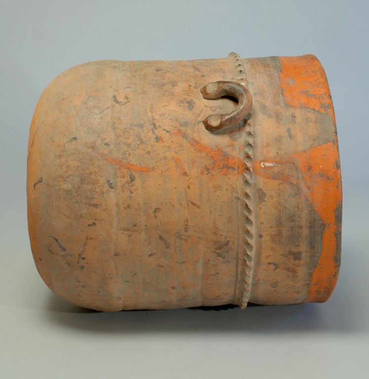 Ceramic Large Antique Mexican Terra-cotta glazed pot