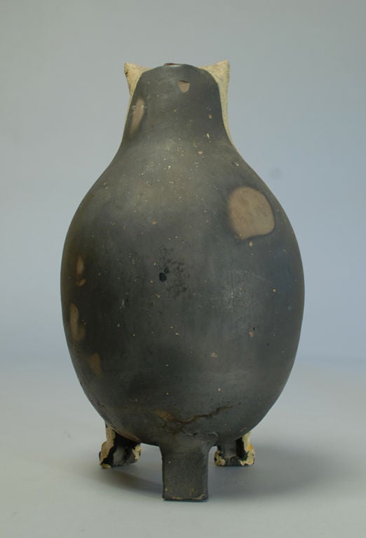 Large Vintage Mexican Ceramic Mezcal Owl from Oaxaca. 2