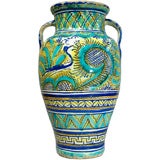 Large Antique Spanish Talavera Jardiniere, Sevilla - Circa 1880