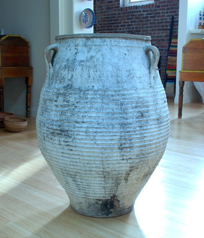 Large 19th Century Greek Olive Jar