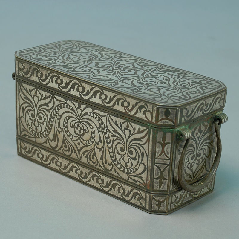 Philippine Antique Silver Inlaid Betel Nut Box