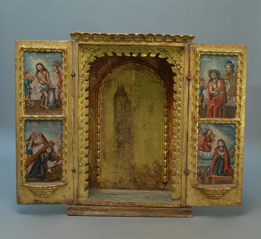 Rare 18th Century Spanish Colonial Altar Niche