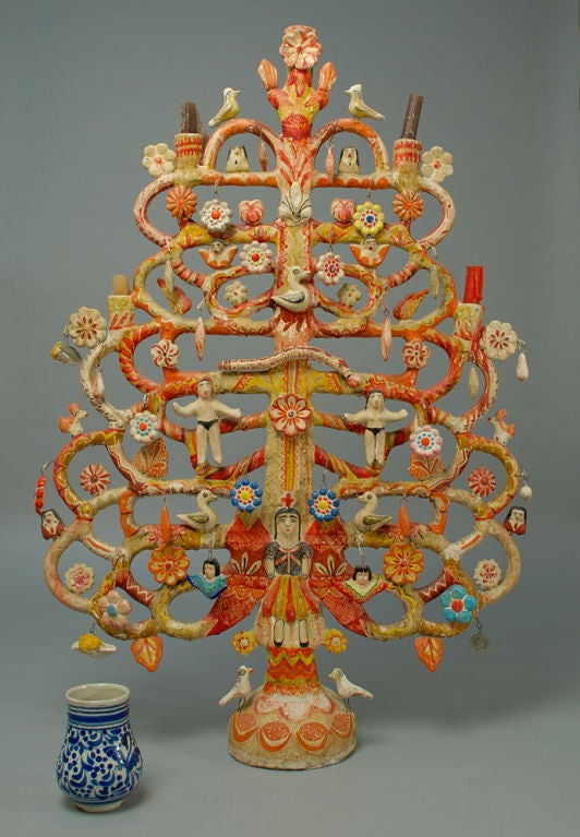 vintage mexican tree of life candelabra