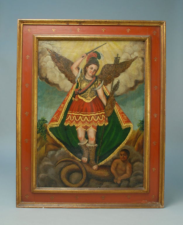Spanish Colonial Painting - Saint Michael Archangel