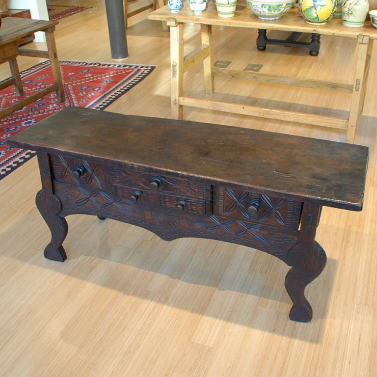 Antique Guatemalan Nahuala Table