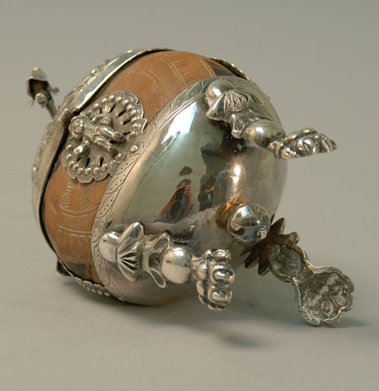 19th Century Spanish Colonial Silver Mounted Mate Cup
