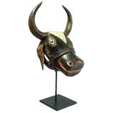 Large Antique Mexican Processional Mask - Torito