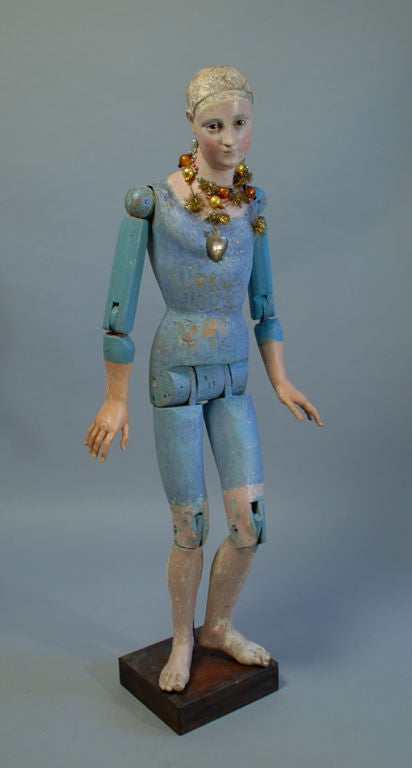 A superb 18th century Spanish colonial carved and polychrome painted 