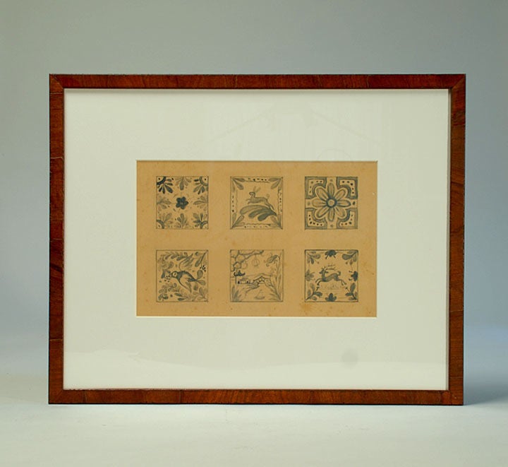 Original Early 20th century Talavera Tile Study / Sketches