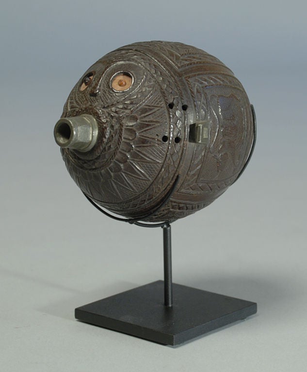 Rare 19th century Mexican Coconut Flask