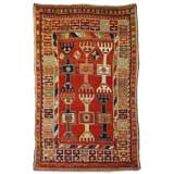 Graphic 19th Century Konya Area Rug