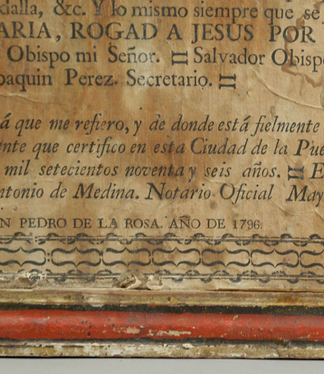 18th Century Mexican Broadsheet / Oracion 1