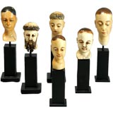 Rare Spanish Colonial Ivory Saint's Head Collection