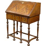 Antique William and Mary mahogany slope front desk, circa 1860