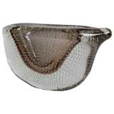 Archimede Seguso glass vase with trapped bubbles Archimede Seguso glass vase with trapped bubbles