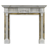 An 18th Century Sat and Sienna marble Neo-Classical chimneypiece