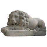 A pair of 19th century carved Painswick stone Lions