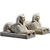 Pair of Marble Sphinxes
