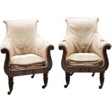 Antique A pair of Rosewood Begere chairs, William IV, circa 1835