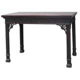 Antique Chippendale period carved mahogany side table