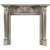 Antique George III Portland stone chimneypiece