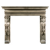 19th Century carved stone chimneypiece