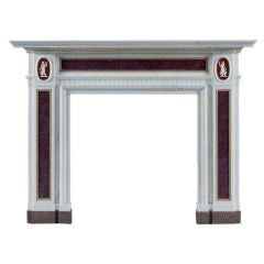 George III Statuary and Porphyry marble chimneypiece