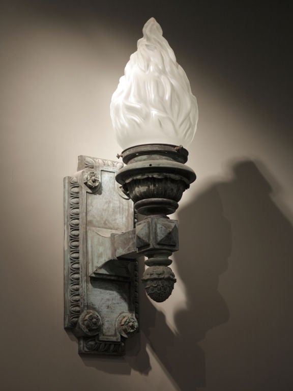 Pair of Roman Revival Wall Lanterns