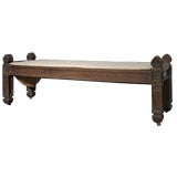 19th century oak Gothic Revival Hall Bench