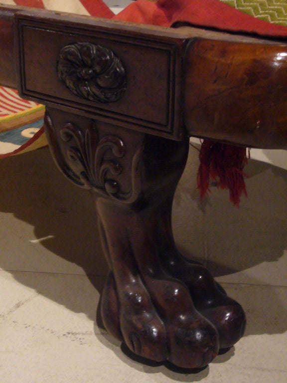 A Regency carved mahogany chaise longue