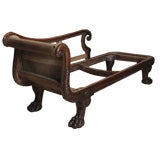 A Regency carved mahogany chaise longue